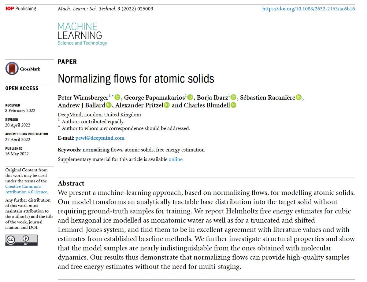 Machine Learning: Science and Technology tweet media