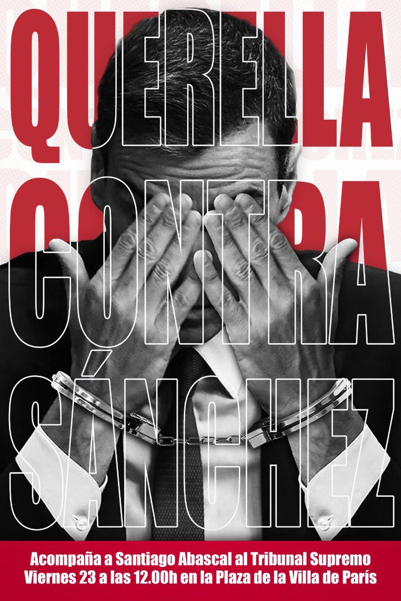VOX_VPardillo's tweet photo. #QuerellaContraSanchez https://t.co/Jx2xFNGZN7