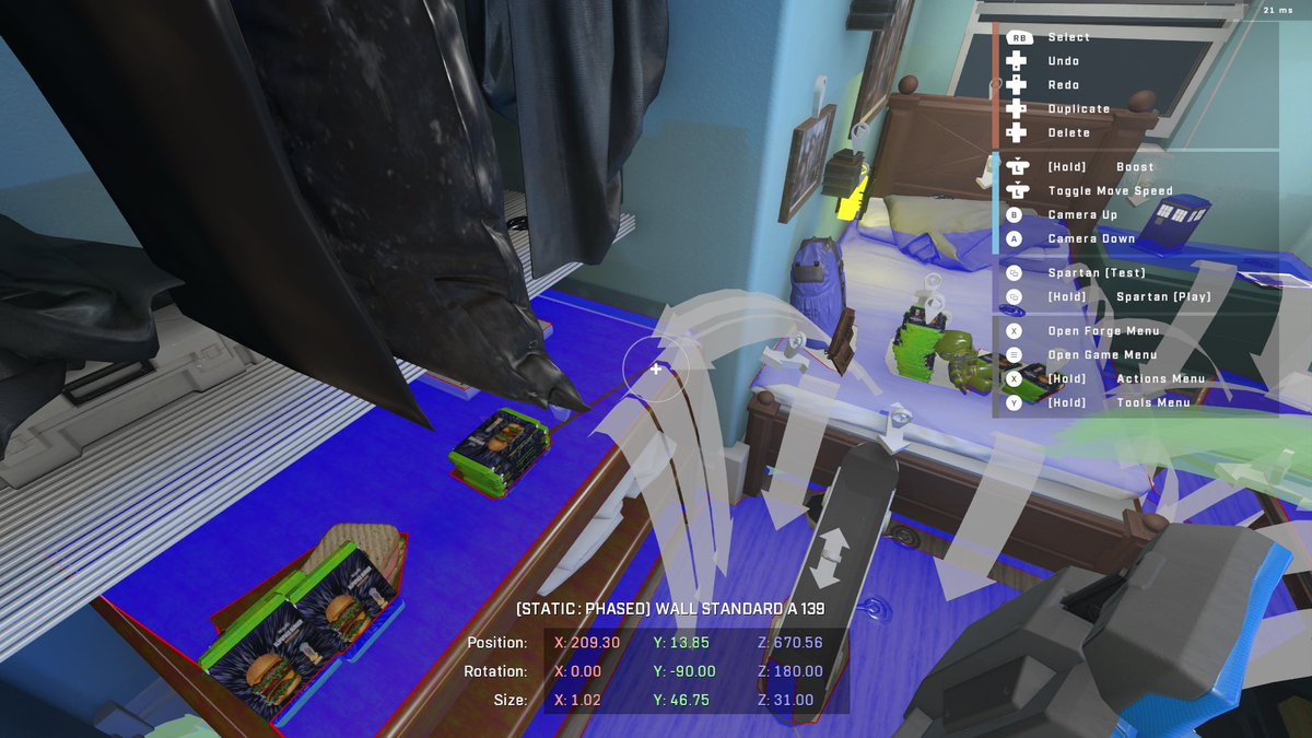 spaceartnoob's tweet image. Thanks to @MichaelSchorr for the tip, I was able to fix a lot more than just the banister and window sill. My bots will now actually crouch in my rat holes. #HaloInfiniteForge #navmesh