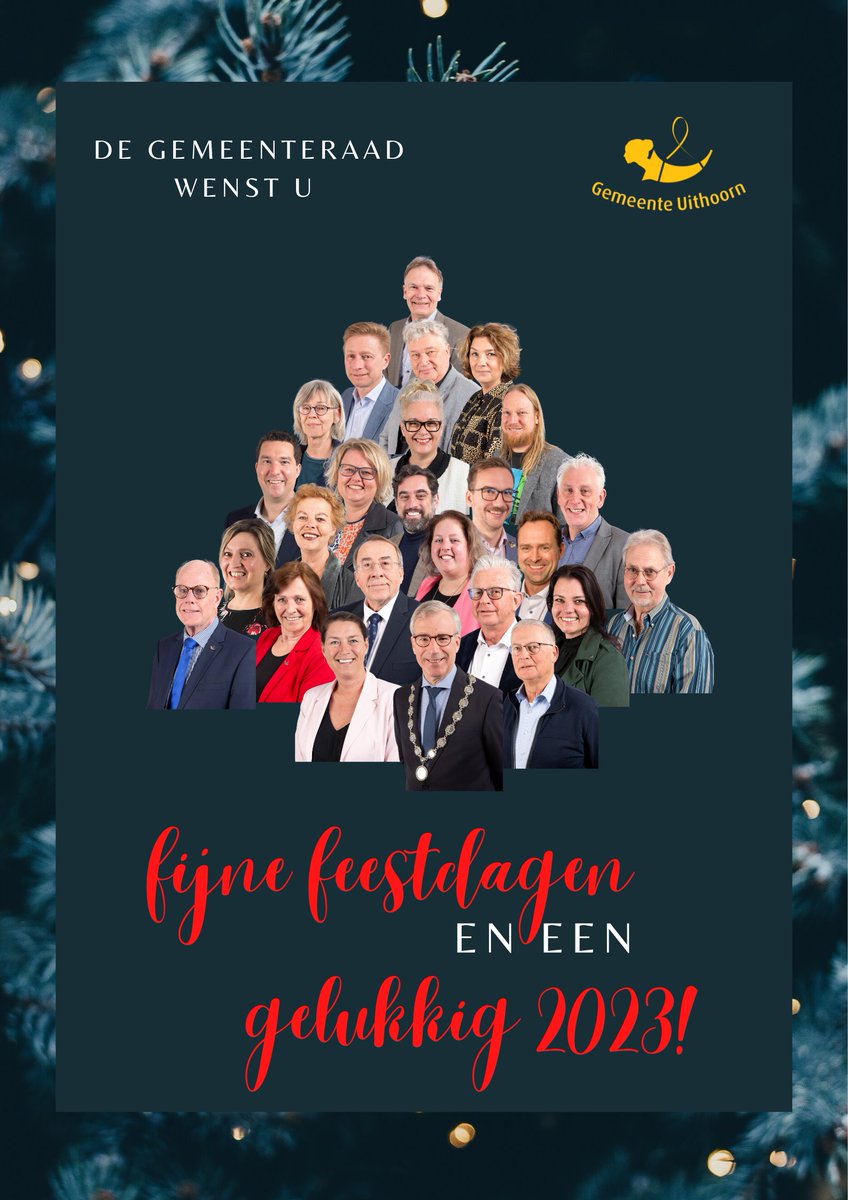 De gemeenteraad Uithoorn wenst alle inwoners, ondernemers, maatschappelijke instanties en verenigingen hele mooie dagen toe.