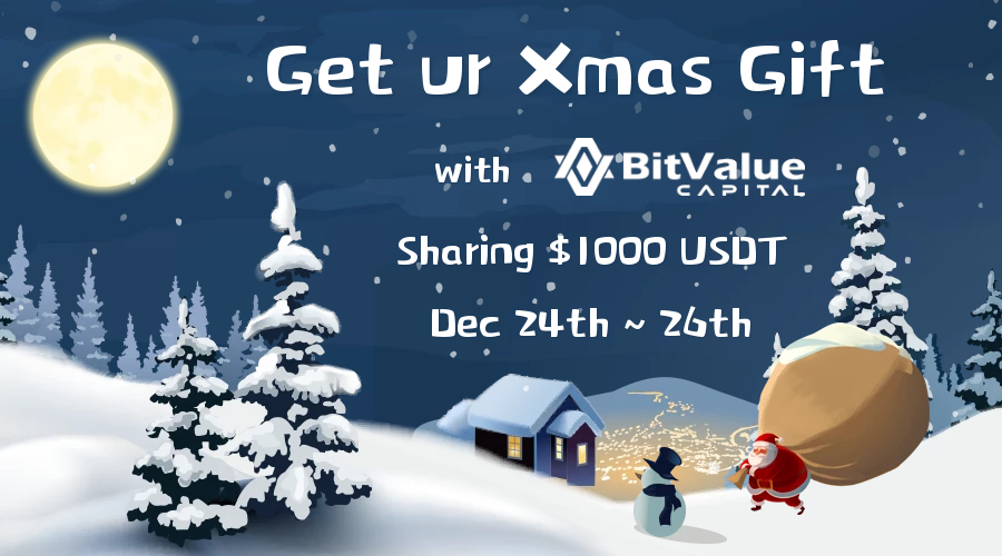 BitValueCapital's tweet photo. Thank u all for supporting of BitValue throughout the year, we'll definitely bring more contributions to the #Crypto industry! 
#MerryChristmas2022 
To Share $1000 #USDT #AirdropCrypto #XmasGiveaway 
🌟 LK &amp; RT &amp; DM #BSC &amp; Follow
❗️Winners ll be 1st 10s, Last  10s, Mid 80s DM https://t.co/00dG6PMLAp