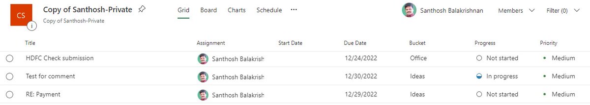 sanbss's tweet photo. Microsoft Planner (https://t.co/qLk1ocoPWW) supports Grid view, similar to List view in Planner in Teams. But it lacks features compared to Tasks by Planner.

#MicrosoftTeams #Microsoftplanner #tasks #office365 https://t.co/rG8iImgssk