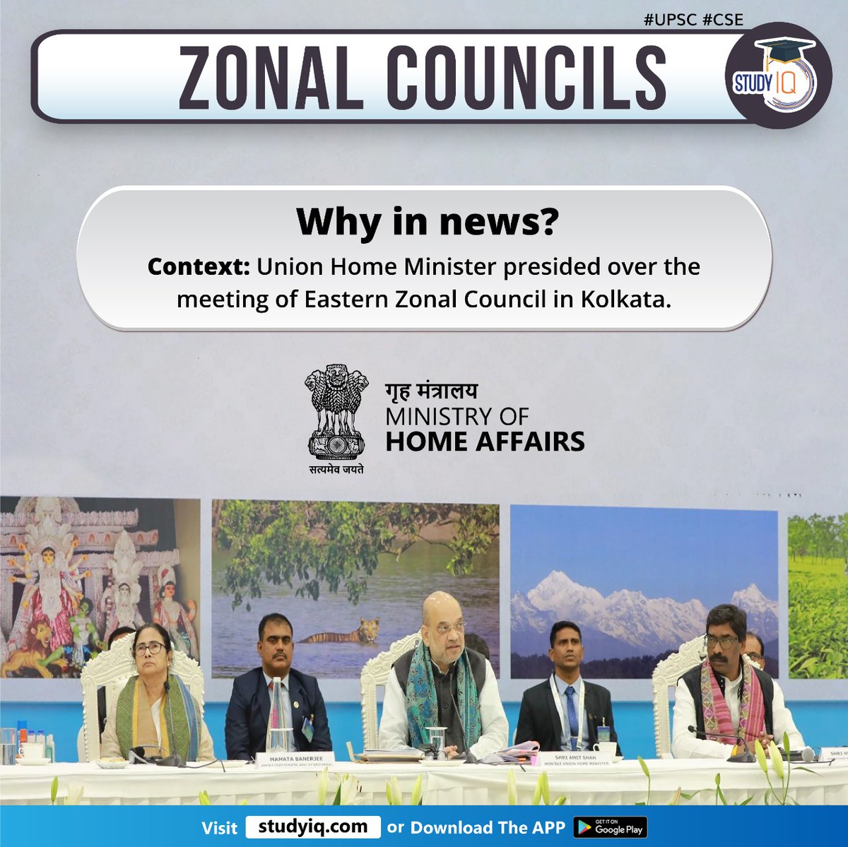 upsciq's tweet photo. Zonal Councils
#zonalcouncils #unionhomeminster #easternzonalcouncile #kolkata #ministryofhomeaffairs #actofparliament #reorganisationact #northeasterncouncil #chiefministers #governor #unionterritories #economic #socialplanning #interstatetransport #statereorganisationact https://t.co/swxScUBXnV