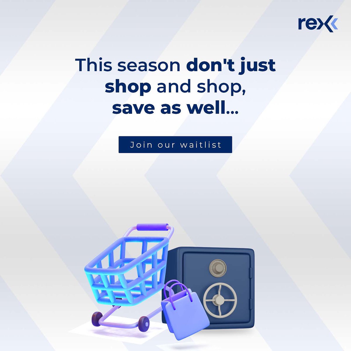 As you shop for the festive season, don't forget to save for the rainy days.

Save for the future with Rex.

Click the link in our bio and join the Rex waitlist.
We'll be launching soon!

#ExperienceMore #finance #financialfreedom #Rex #christmas