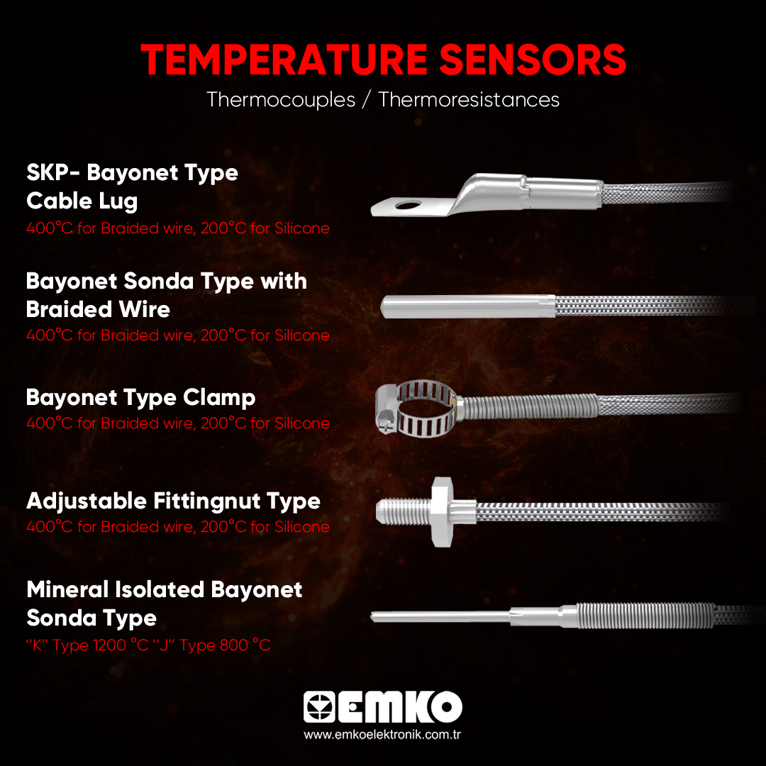 EmkoElektronik's tweet photo. TEMPERATURE SENSORS
Thermocouples / Thermoresistances
#emkoelektronik #sıcaklıksensörleri #Termorezistanslar #emkosensör #sensör #thermoresistances #rekorlutip #sensors #bayonet #temperature #heating #tefloncable #siliconecable https://t.co/tRKqi7cC3T