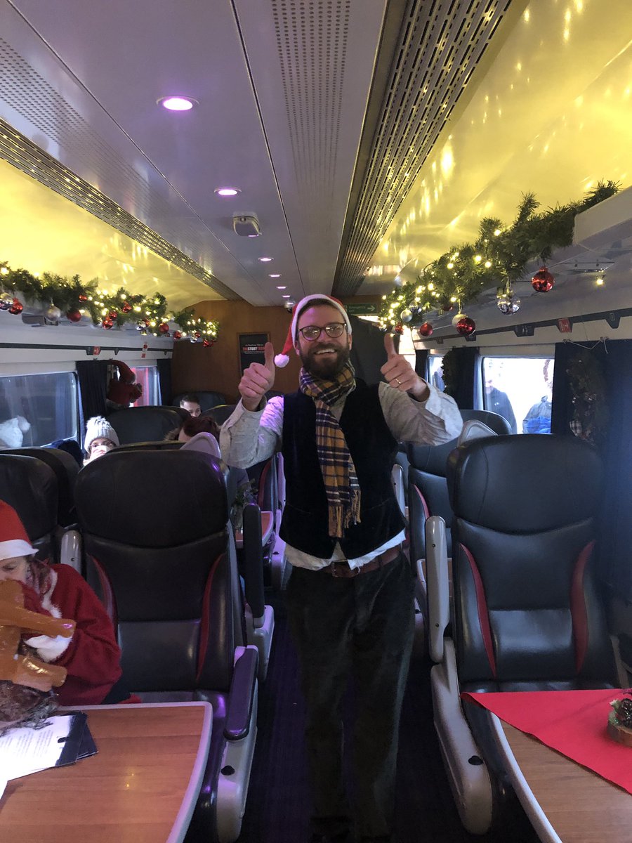 SarahWEvents's tweet photo. The most Christmassy of Christmas gigs yesterday doing our Christmas Witches set for #WeardaleChristmasTrain @RailwayTrust Story Train with the fab @Sam_Slatcher @CitizenSongs 😊🎅🏻 I think me and @franswarz have now just turned into actual Christmas 🤶🏻 ⛄️🚂 #SANTAHOPE https://t.co/kNulQ6fnlz