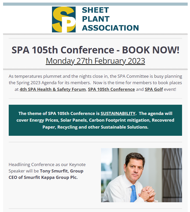Calling all Corrugated Sheet Plants … time is running out (and so are places)! 

100 delegates are already booked for the next SPA Conference: lnkd.in/eE6g-TYN

#corrugated #corrugatedpackaging #corrugatedboxes

linkedin.com/feed/update/ur…