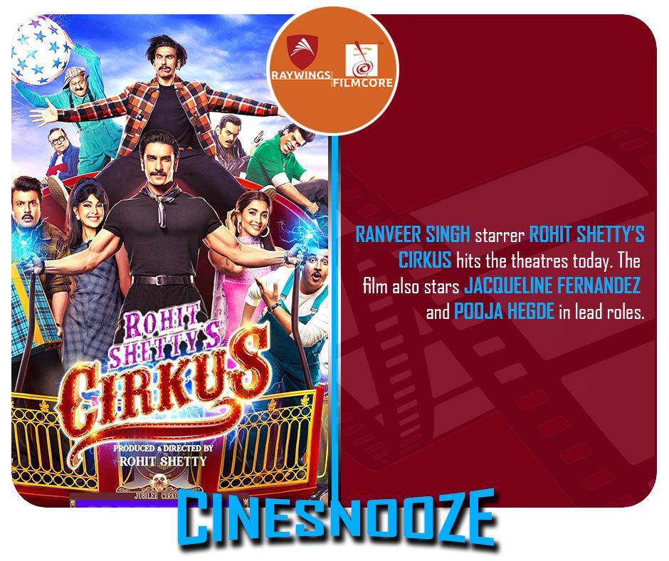 RFilmcore's tweet photo. Is watching #RohitShetty’s #Cirkus on your to-do list this weekend?!
#RanveerSingh #JacquelineFernandez #PoojaHegde 
#raywingsfilmcore #cinetile #cinesnooze #Bollywoodupdate #director #UpcomingMovie #cinema #bollywoodlife #bollywoodmovies #Bollywooddrama #bollywoodupdate https://t.co/axfKqCtm4X