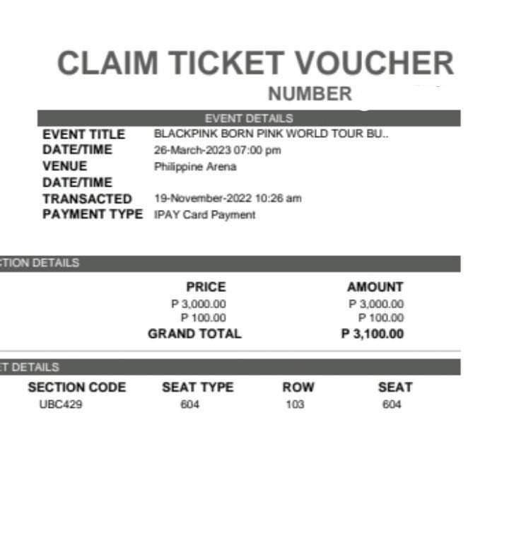 yourchoiceph_'s tweet photo. WTS / LFB 
BLACK PINK BORN PINK IN MANILA/BULACAN DAY 2

(1) UPPER BOX C REGULAR (ubc reg) section 429 row 103
💸 3500
- Hindi pa po nacclaim yung ticket

rfs: conflict of schedule

DM @imnotelai for more deets ~
#BLACKPINKWorldTour2022 🖤💗 https://t.co/QUSliFpIG0
