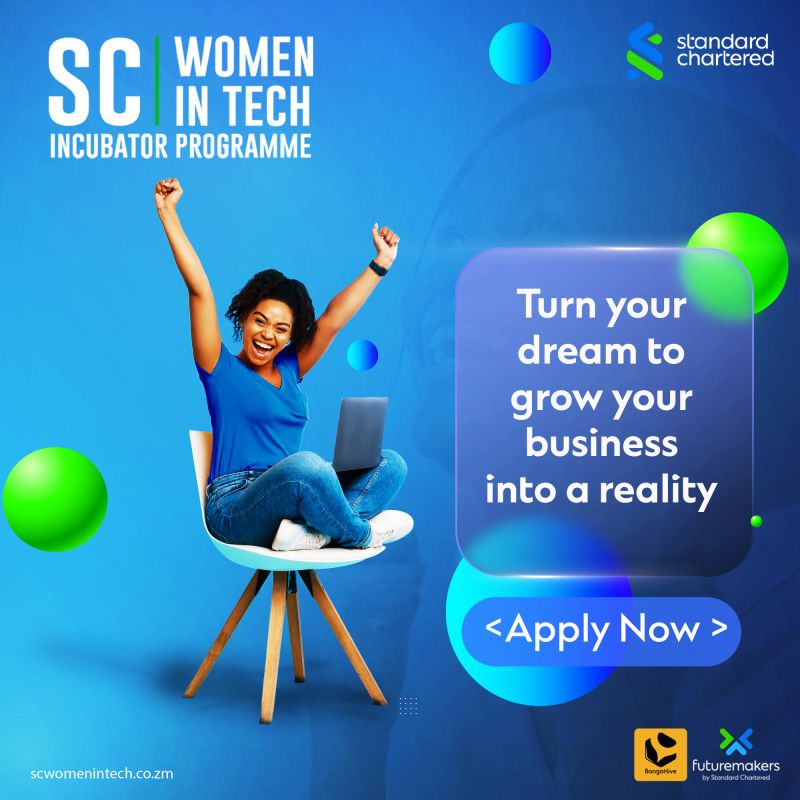 BongoHive's tweet photo. Don't let the opportunity to scale your business  pass you by!

Apply today and become part of #SCWomenInTech Cohort 3.

The last date to apply is 14th February, 2023.
 
Apply here: https://t.co/Kh0ptfI5If

#SCWIT
#SCWomeninTechZM
#Cohort3 https://t.co/GkSxqD6CKd