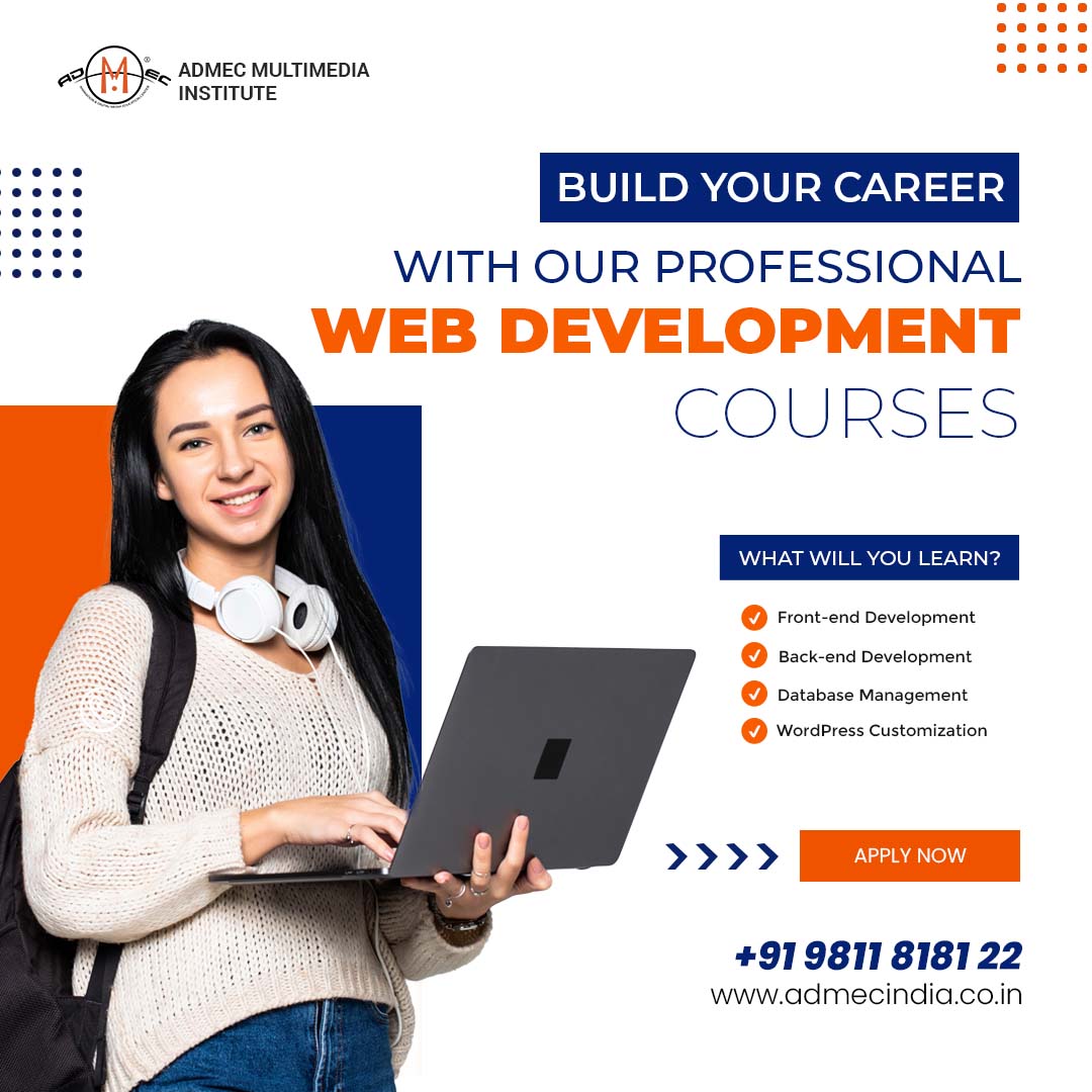admecinstitute's tweet image. Looking for an amusing &amp;amp; financially fruitful career? Go for #webdevelopment. Learn everything with our #webdevelopmentcoursesinDelhi and foster your career with our #webdevelopmentinstituteinDelhi

Check courses: bit.ly/3WmaXNj

#webdesign #webdeveloper #Website #web