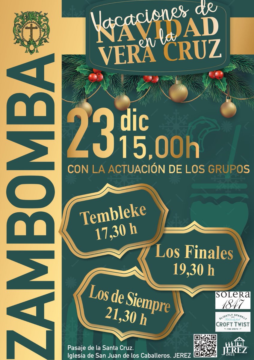 VeraCruzJerez's tweet photo. Hoy viernes día 23 a partir de las 15.00 horas, Zambomba de la Hermandad junto a la Iglesia de San Juan de los Caballeros
https://t.co/LuNSZPPpKz https://t.co/rBR0zux7iW