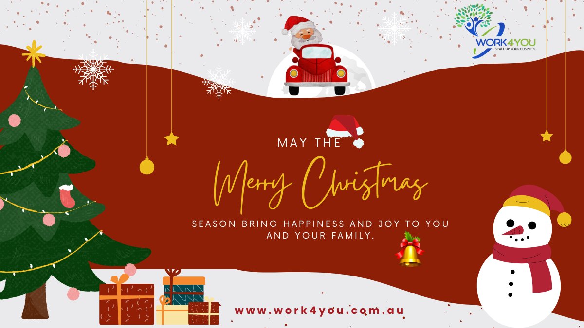 🌟 May the Merry Christmas season bring happiness and joy to you and your family.
🔗 work4you.com.au

#christmas #xmas #christmastree #santa  #christmasdecor #merrychristmas #christmastime #christmaslights #festive #christmasart #christmas2022