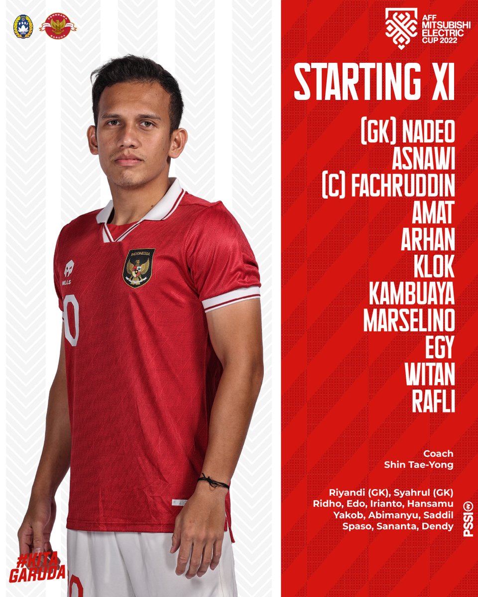 PSSI's tweet image. Sebelas pertama siap memberikan aksi terbaiknya sore ini! ✨

#KitaGaruda #MeraihImpian #TimnasDay