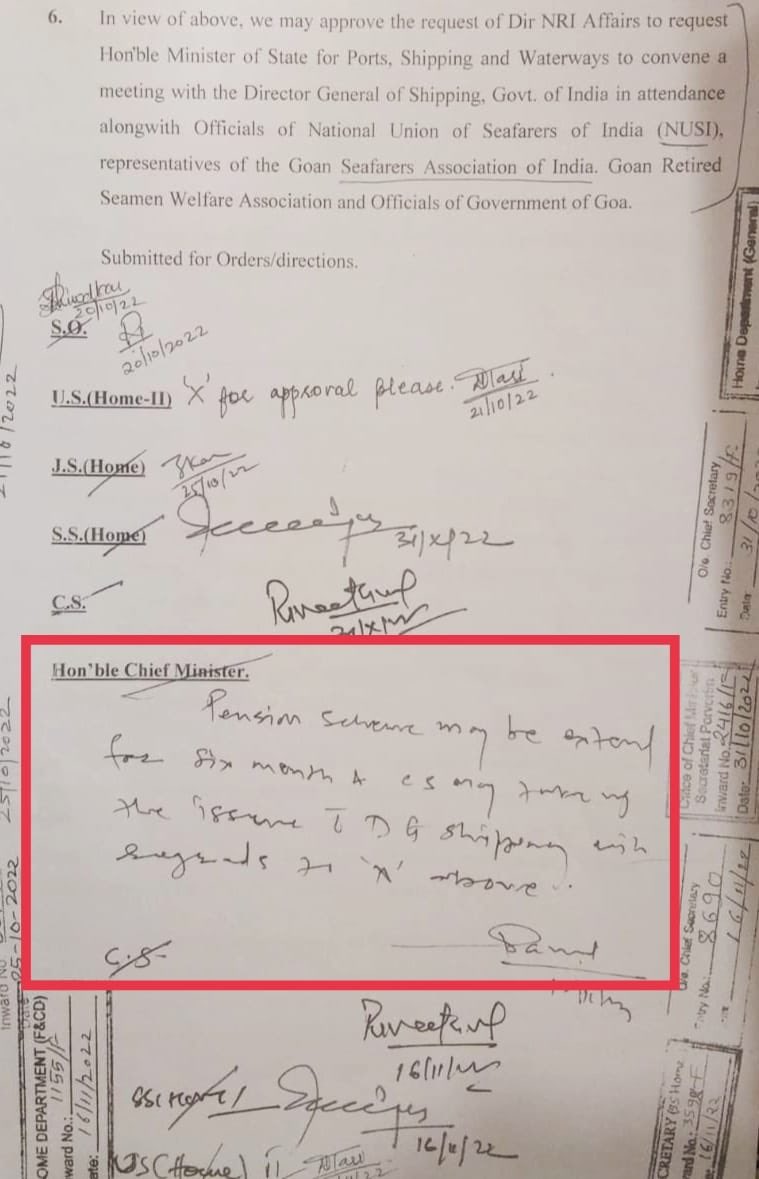 VijaiSardesai's tweet photo. HIS LIE IS IN WRITING! @DrPramodPSawant’s note on the #SeafarersPensionScheme exposes his duplicity and deceit in promising to make the scheme permanent. By procuring an opposition MLA to sing his praises, all along, together, they’ve been cheating our tarvoti &amp; their families! https://t.co/NfgEFRaZvT