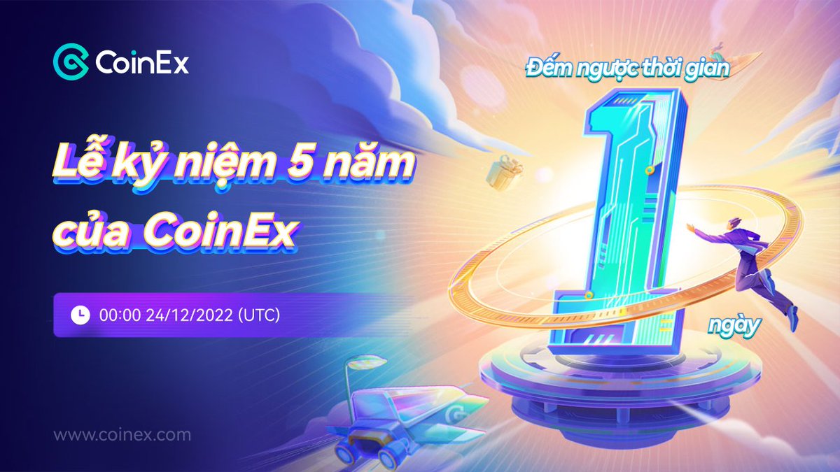 CoinExVietnam's tweet photo. Vậy là chỉ còn chưa đầy 24h nữa Lễ kỷ niệm 5 năm của CoinEx sẽ diễn ra🥳
Những sự kiện và phần quà hấp dẫn đang chờ bạn🤗
Chi tiết lịch trình các bạn có thể xem tại: https://t.co/g9vQNbyZP6
#CoinEx #CoinExMoment #CoinExNFT #CoinExTurns5 #cheerwithCoinEx https://t.co/jvD5F4al6C