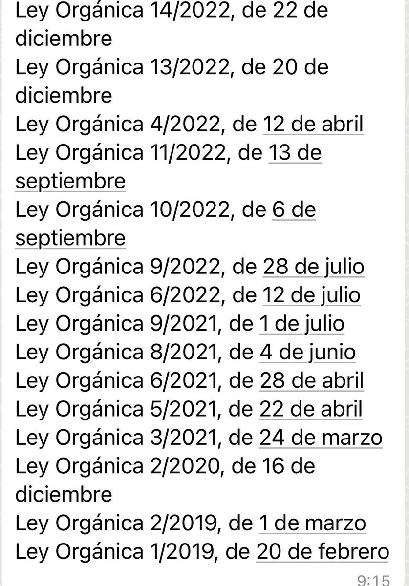 ViaderCarlos's tweet photo. 15 reformas del Código Penal en algo más de 2 años.

Una auténtica pesadilla para los juristas… y para los opositores. Ánimo. https://t.co/jZRcf7V1RO