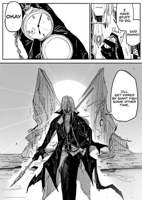 I don't know why but that looks like some kind of important character introduction at the end of some manga chapter

#VespART 