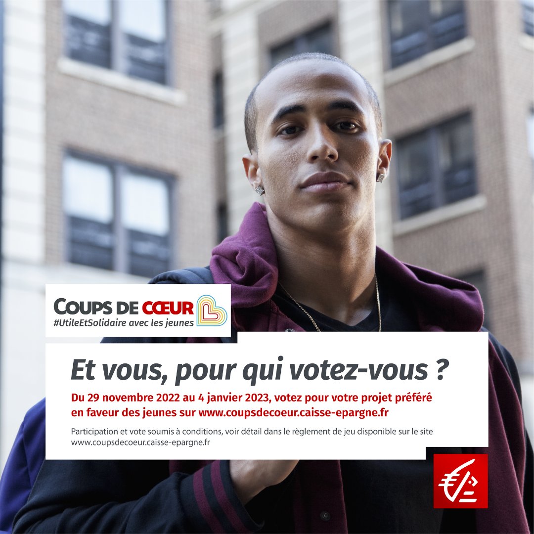 FNCE's tweet photo. Faites un beau 🎁 ! En votant pour l'un des 15 projets  « #Coups2Coeur@Caisse_Epargne », vous permettrez à une association engagée auprès de la jeunesse de remporter 5 000 € ❤️
Jusqu'au 4 janvier 2023, vous pouvez voter ici 👉 https://t.co/GbiF59SgCh​
​#UtileEtSolidaire https://t.co/fX8Rj0VRwy