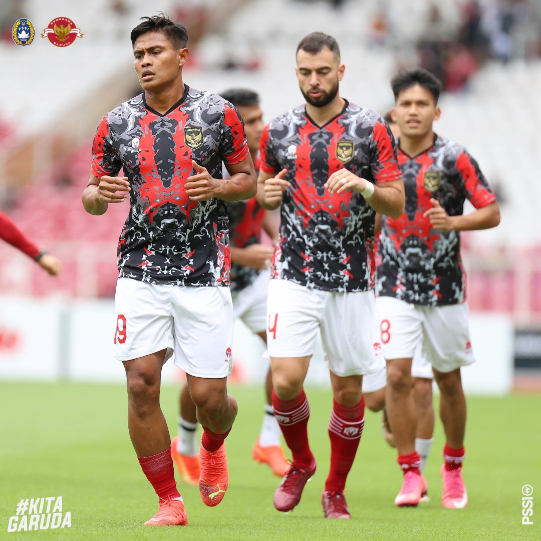 PSSI's tweet image. Pemanasan dimulai! ✊🏼🇮🇩

#KitaGaruda #MeraihImpian #TimnasDay