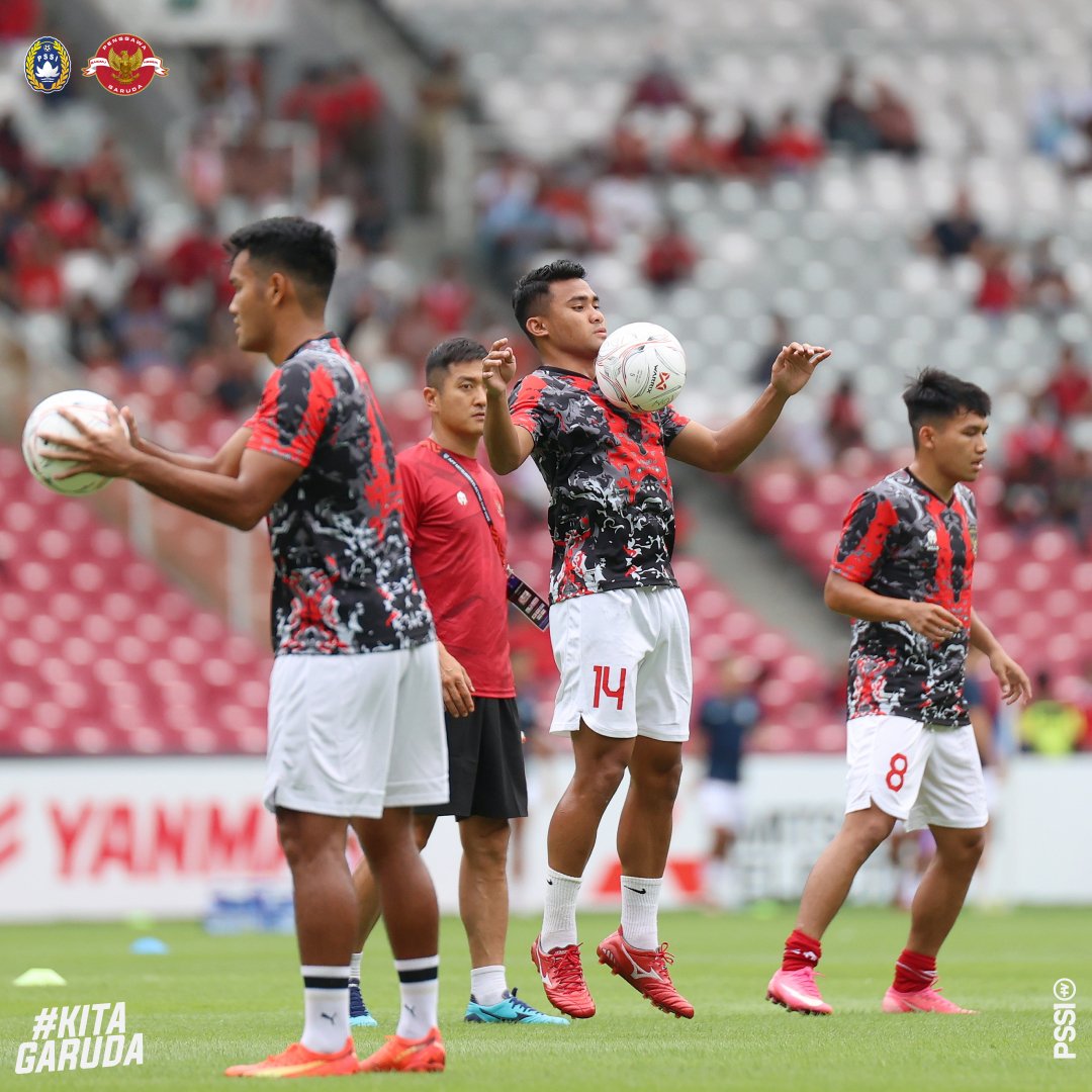 PSSI's tweet image. Pemanasan dimulai! ✊🏼🇮🇩

#KitaGaruda #MeraihImpian #TimnasDay