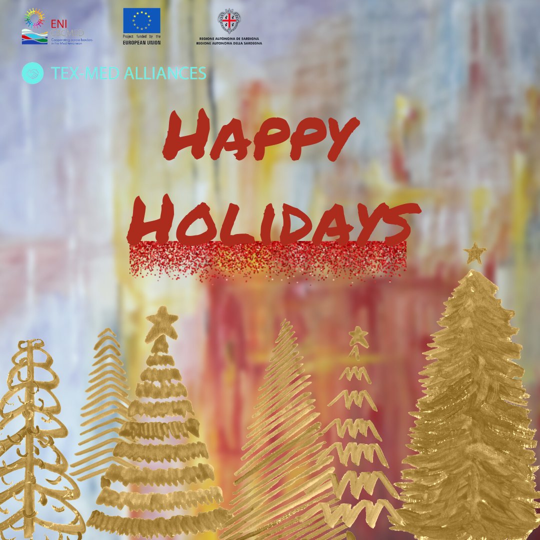 💫To the whole Mediterranean #textile and #fashion family. To everyone who trusts and works for a conscious, ethical, and sustainable future ♻️. We wish you happy holidays and 2023 full of joy, opportunities, and peace ☮️