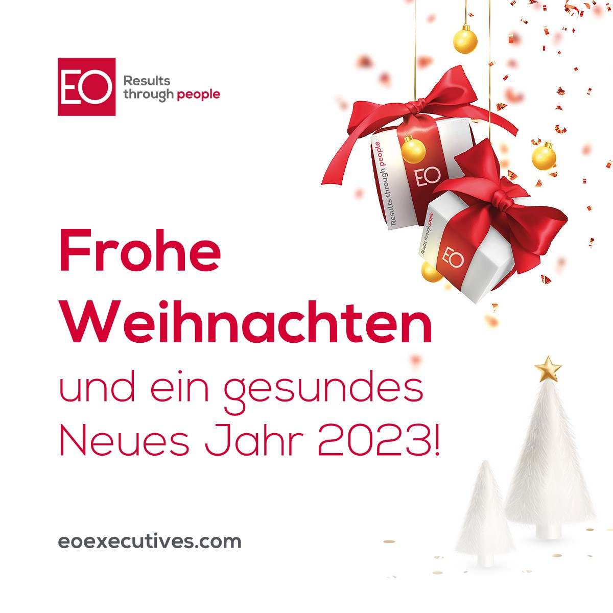 🎄🎁 Wir wünschen Ihnen, Ihrer Familie und Ihren Mitarbeitern fröhliche Weihnachten und erholsame Feiertage umgeben von Ihren Liebsten. Möge Ihnen das Jahr 2023 Gesundheit, Glück und Erfolg bringen. #ResultsThroughPeople 🍀