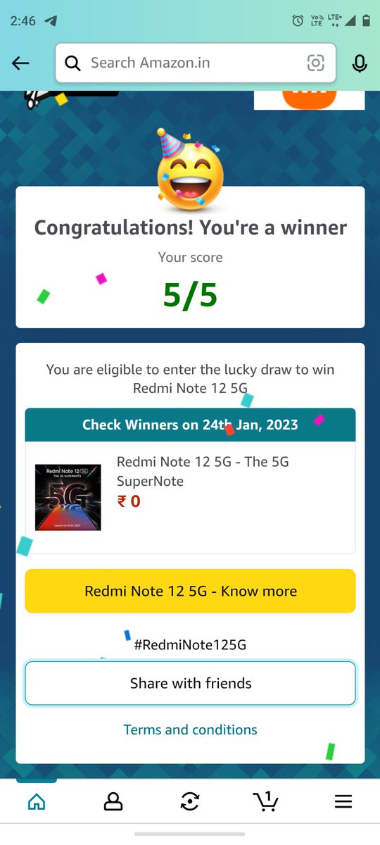 #RedmiNote125G 
<a href="/redmiindia/">Redmi India</a> 
<a href="/amazonIN/">Amazon India</a>  #RedmiNote125G #RedmiNote12Quiz