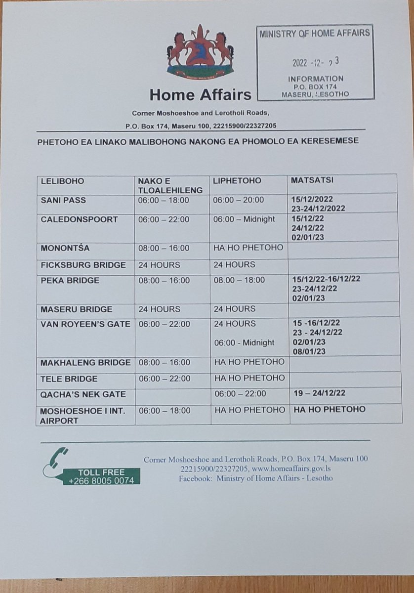 Ministry of Home Affairs - Lesotho🇱🇸🇱🇸 tweet media