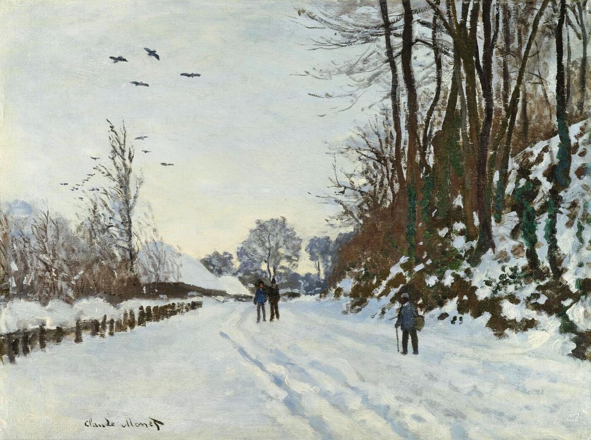 arealmofwonder's tweet photo. "Do all the good you can and make as little fuss about it as possible."
   ~ Charles Dickens

The Road to the Farm of Saint-Simeon in Winter (1867) 🎨 Claude Monet https://t.co/E0K3Voo07K
