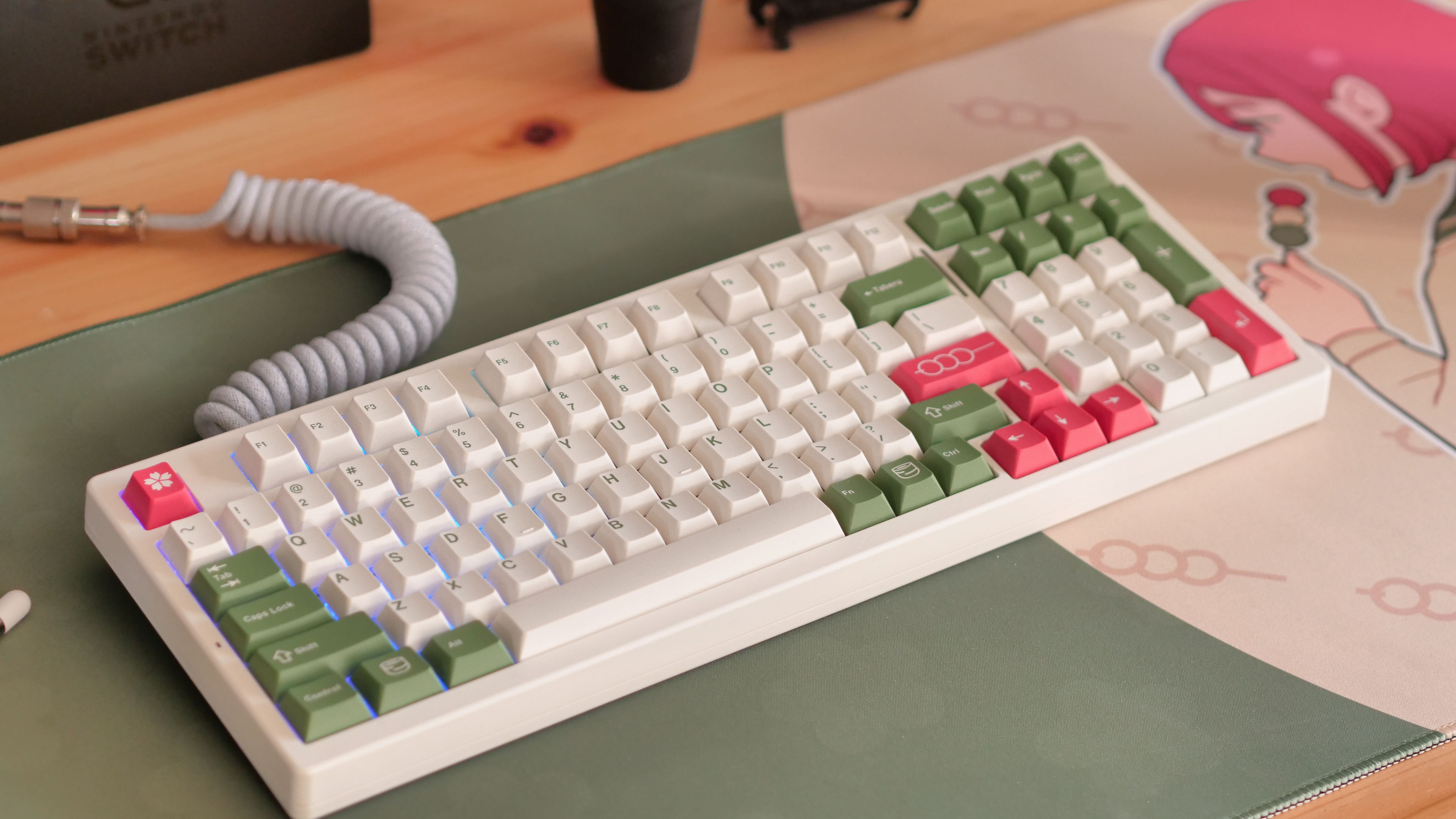 【新品未開封】GMK Hanami Dango キーキャップセットBaseキット 1 Set GMK Hanami Dango Keycaps PBT 5 Sides Dye Sublimation