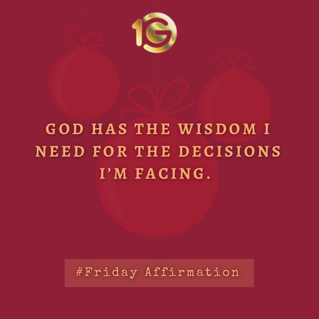 ONEGospel's tweet photo. “If any of you lacks wisdom, you should ask God, who gives generously to all without finding fault, and it will be given to you.” (James 1:5)

Have a fantastic Friday family!💜🙏🏾

#fridayaffirmations #onegospel #Christmas #merrychristmas #letgodguideyou https://t.co/m7wsttpBs1