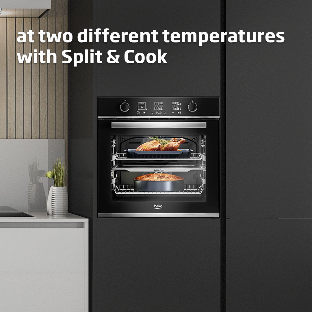 Getting excited about #NewYear's but wondering how you're going to host a large group? Don’t worry, #Beko's Split&Cook technology lets you split the cooking zone so you can cook two different dishes simultaneously, at two different temperatures, without mixing any flavours.