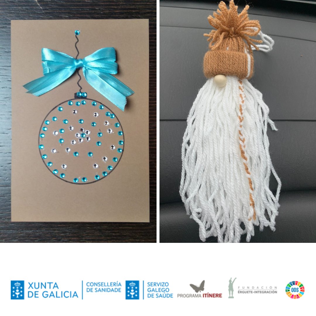 FErgueteIntegr's tweet photo. Para as mulleres privadas de liberdade esta é unha época de nostalxia e tristura. Cos nosos obradoiros de Nadal síntense máis acompañadas, activas e xeran espazos de unión e cooperación. As mulleres que participaron confeccionaron gnomos, postais e bólas de Nadal! 🎄
#ProxectoEva https://t.co/KJXunfsWm3