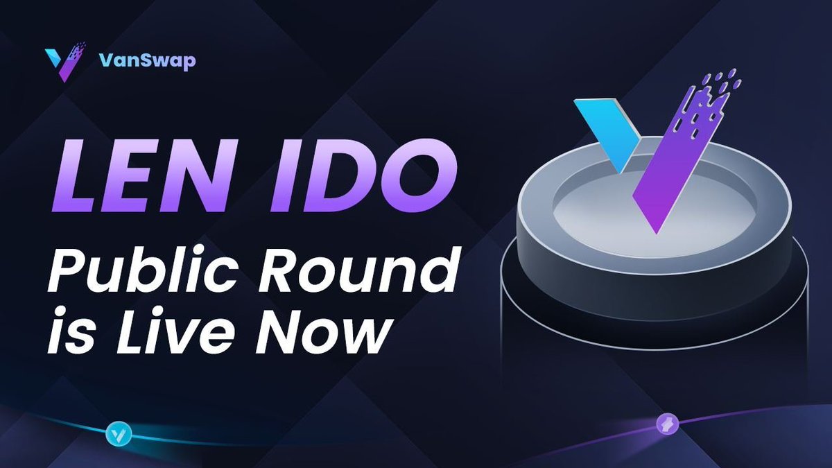 🥳The Private Round for <a href="/LenenProtocol/">Lenen</a>
#IDO has officially ended

👀The #PublicSale round is on fire now!

👋You have a few days to participate, so, enjoy your time.

👉Details here vanswap.org/#/idoLen