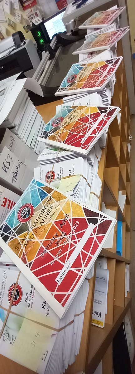 Pupil and teacher planners all ready for next term