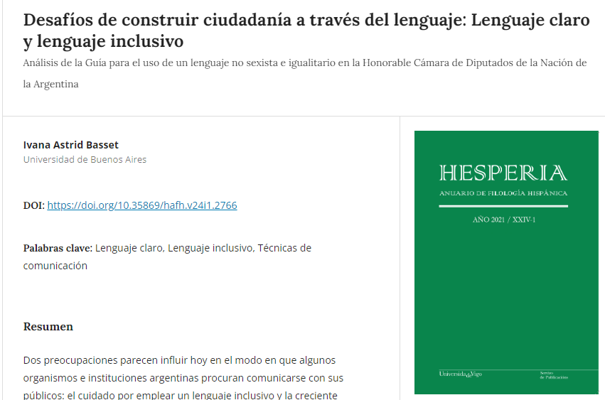 ¿Sabes lo que es el lenguaje inclusivo? ¿Y el lenguaje claro?

No te pierdas este trabajo de Ivana Astrid Basset (<a href="/ibasset/">Ivana Basset</a>)

📲revistas.uvigo.es/index.php/AFH/…