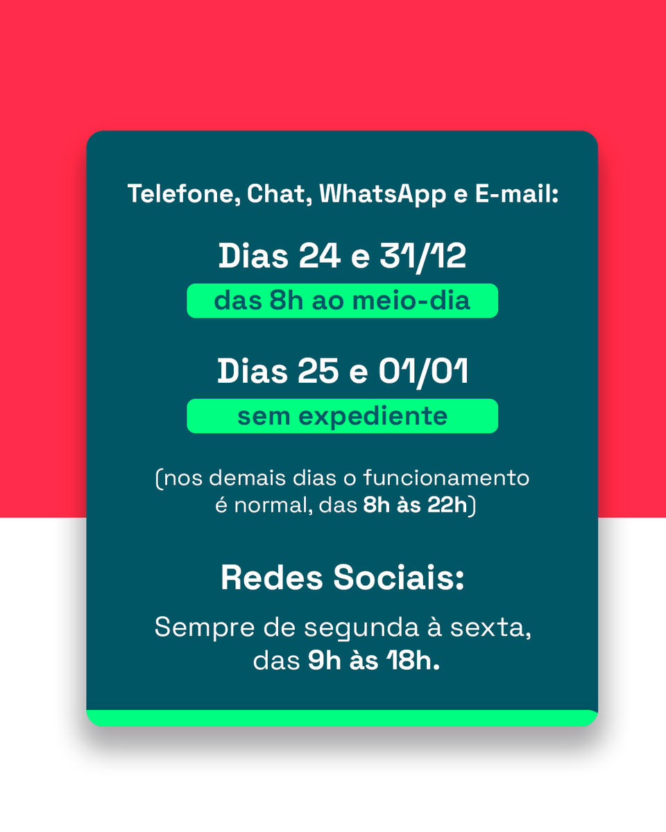 provu_'s tweet photo. ⚠️ATENÇÃO⚠️
Neste fim de ano, nosso atendimento vai operar em horários diferentes nos dias 24, 25 e 31/12 e no dia 1º/1. 
Confira nosso expediente em cada canal: https://t.co/UARnBovNhc