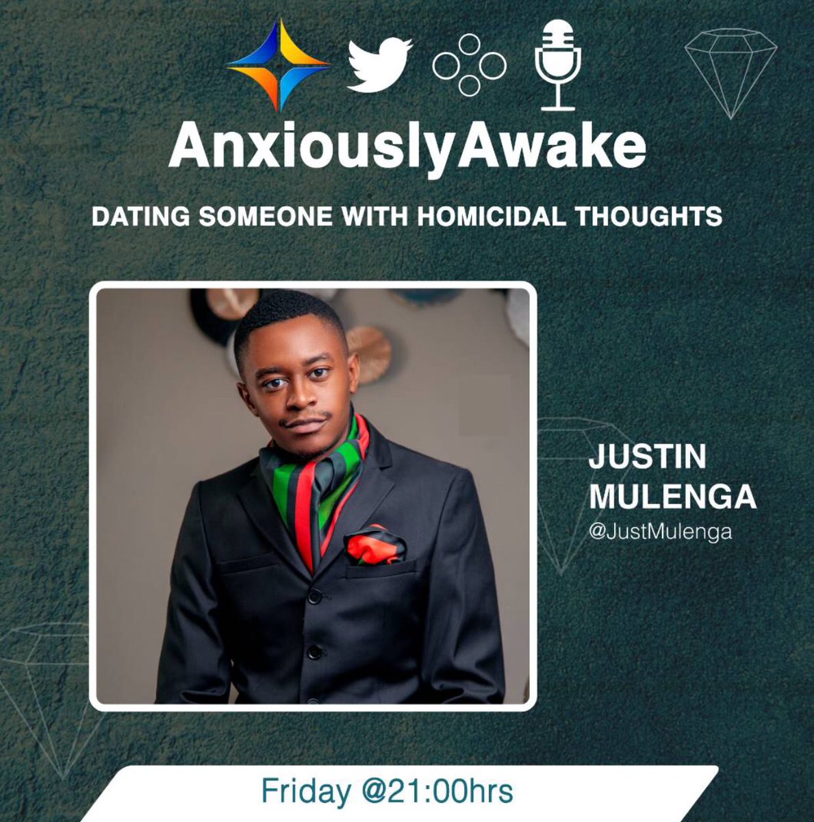 Justin (@justmulenga) on Twitter photo Homicidal ideation or thoughts seem to be on the rise in different relationship setups. But how can you help your partner gain mental stability from this? This is our chat on tonight’s space, Anxiously Awake at 21:00hrs on <a href="/diamondtvzambia/">Diamond Media</a> Homicidal ideation or thoughts seem to be on the rise in different relationship setups. But how can you help your partner gain mental stability from this? This is our chat on tonight’s space, Anxiously Awake at 21:00hrs on <a href="/diamondtvzambia/">Diamond Media</a>
