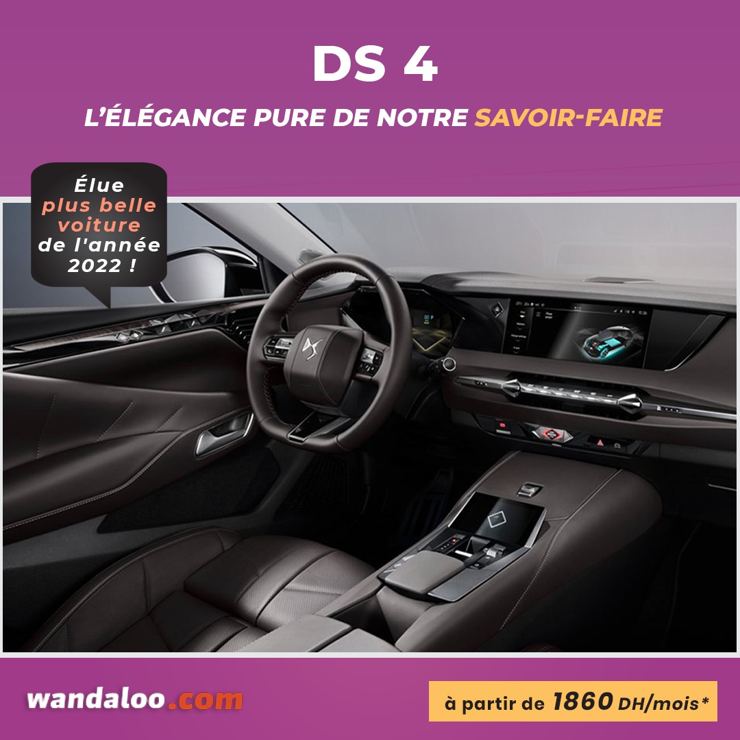 wandaloocom's tweet photo. 🚨 La plus belle voiture de l'année 2022 la DS 4 est en promo inédite ! 
↪ En profiter maintenant » https://t.co/IwnnvAFUu1
-
#ds #ds_4 #promo #offre #maroc #wandaloo https://t.co/NxlWmRRSCA