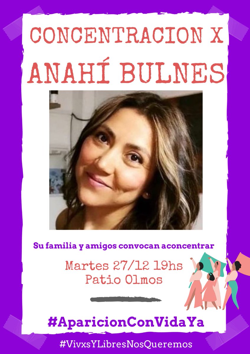 diversidadcba's tweet photo. Buscamos a Anahí Bulnes ‼️
Por cualquier información pueden comunicarse al:
📞 4332659
📞 911
#DONDEESTAANAHI
#APARICIONCONVIDAYA
#NIUNAMENOS
#VIVXSYLIBRESNOSQUEREMOS https://t.co/MBovMcA0St