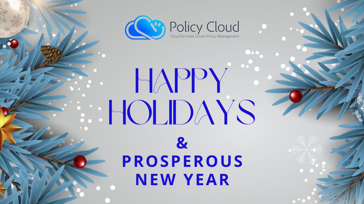 PolicyCloudEU (@policycloudeu) on Twitter photo Policy Cloud would like to thank you for joining us on this three-year journey! You can browse our website for all the project results and outputs at policycloud.eu
And once again #happyholidays!
🎄The <a href="/PolicyCloudEU/">PolicyCloudEU</a> Team!🎄 Policy Cloud would like to thank you for joining us on this three-year journey! You can browse our website for all the project results and outputs at policycloud.eu
And once again #happyholidays!
🎄The <a href="/PolicyCloudEU/">PolicyCloudEU</a> Team!🎄