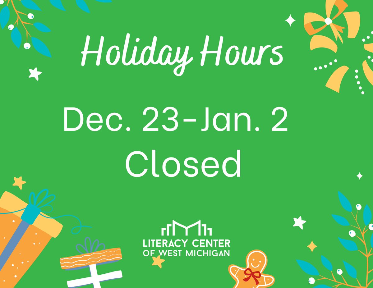 LCWM's tweet image. Update on our office hours— Our offices will be closed from December 23rd to January 2nd. 

Nuestras oficinas estarán cerradas de el 23 de diciembre a al 2 de enero. 

Happy Holidays! 🎅🏻