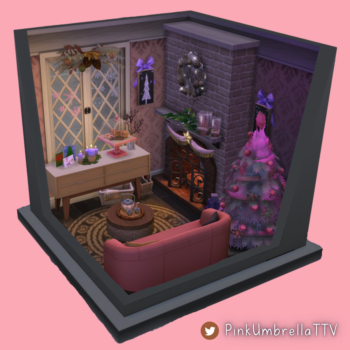 aPinkUmbrella's tweet photo. Day 22 of #Decbuild22 challenge ~ It's cold outside ❄️ 

Cute cozy living room for the bad snow storms (like right now 😭)

Gallery: leslie_beauty (no CC)

~
@sims4ideas @TheSims #thesims4 #TS4 #BlackBuilder #blacksimmer #ShowUsYourBuilds https://t.co/NkYucbwG8X