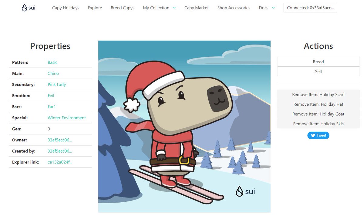 🎁 I just unboxed my Sui Holiday Capy! ❄️
Create your own Capy here:  capy.art #CapyHolidays