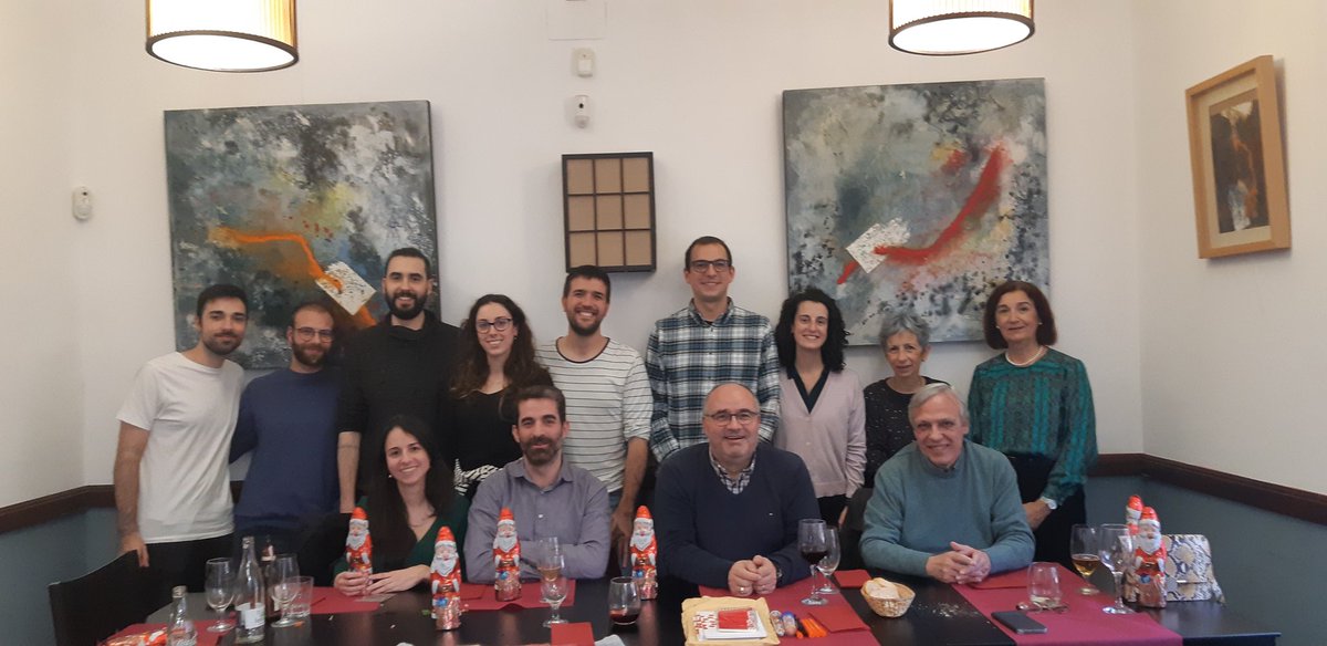 Christmas dinner with the #AsymCat group. Wating for the "leche de fuego". No more chemistry this evening.
Best wishes for everyone.