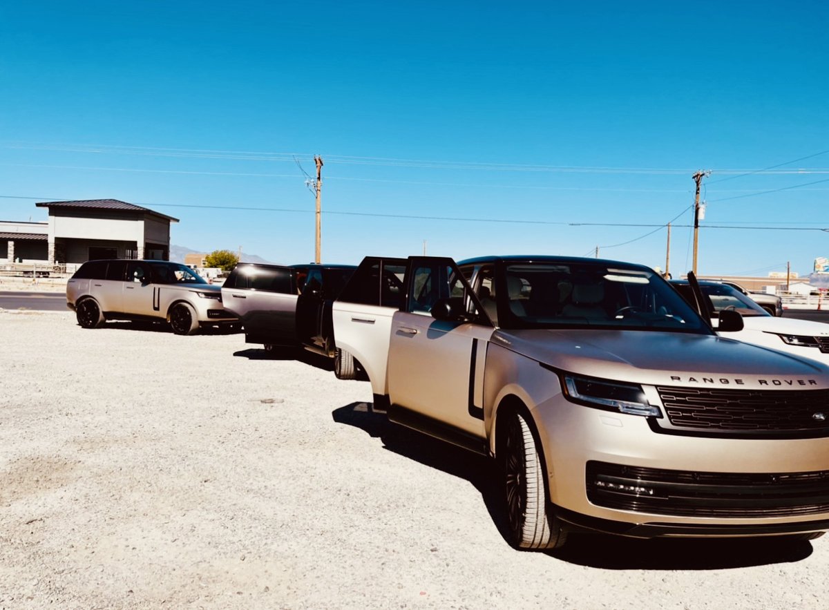 JLR_Boston's tweet photo. Thinking back to warmer days in Vegas for the all new 2023 Range Rover launch!!! Today looks like it’ll be the perfect day to see your new #RangeRover handles in the New England weather⛅️❄️☀️ https://t.co/78keZqmM7U