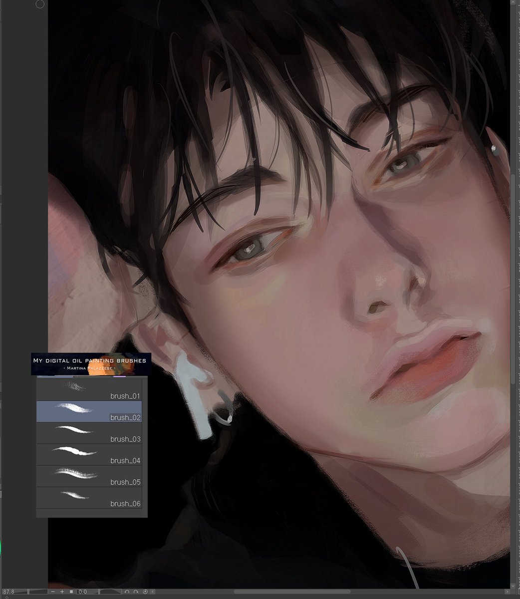 유화 질감 나는 브러쉬 추천 ~.~ 반무테하기에 좋아요
deviantart.com/martinapalazze…