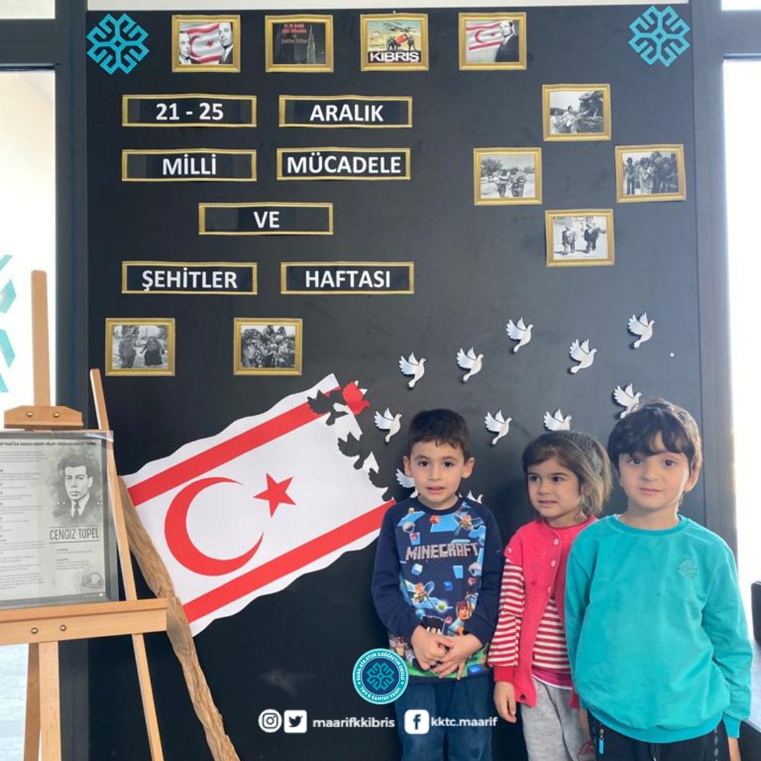 maarifkktc's tweet photo. Huzur ve barışın gerçekleşmesi için canlarını feda eden, savaşın değil barışın simgesi olan şehitlerimizi, Milli Mücadele ve Şehitler Haftası’nda rahmet ve minnetle yâd ediyoruz.

#MaarifOkulları #EğitimeDeğer https://t.co/Z9cbBClNVA