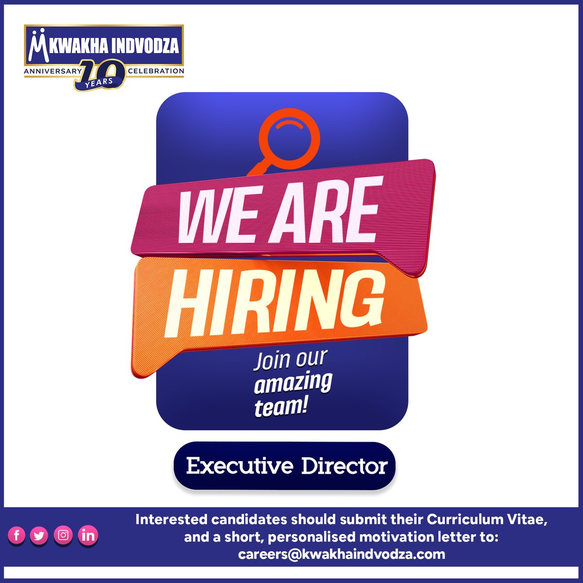 🚨VACANCY ALERT🚨 If you have seen our statement, then this will not come as a surprise to you. Please click on the link for more information on the vacancy. #kwakhaindvodza #themalementoringorganization. kwakhaindvodza.com/our-staff/